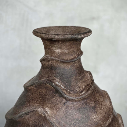 Rimba Tall Vase Antique Dark Brown
