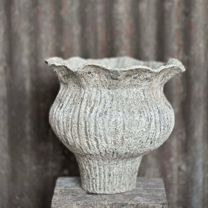 Gali Wave Vase Dusty White