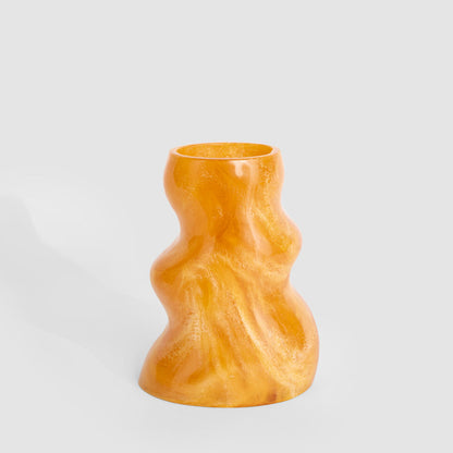 Flint Resin Vase Orange
