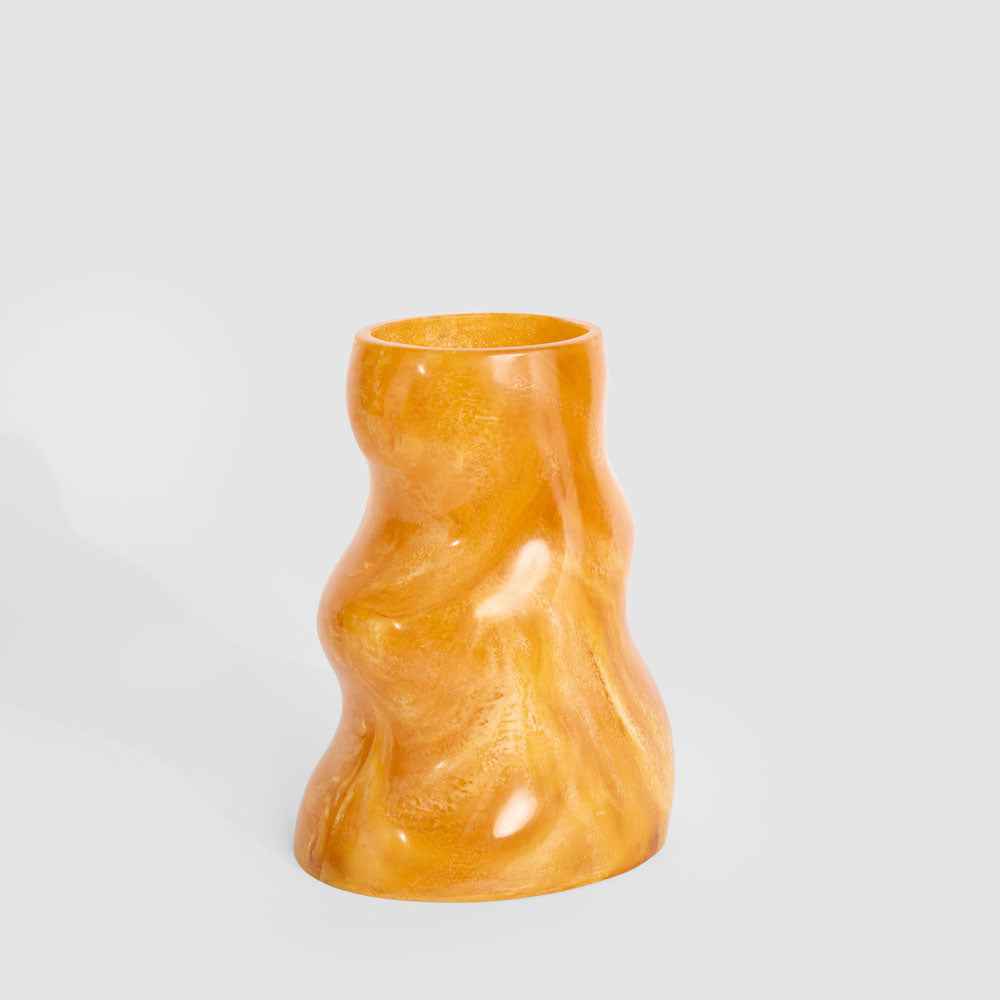 Flint Resin Vase Orange