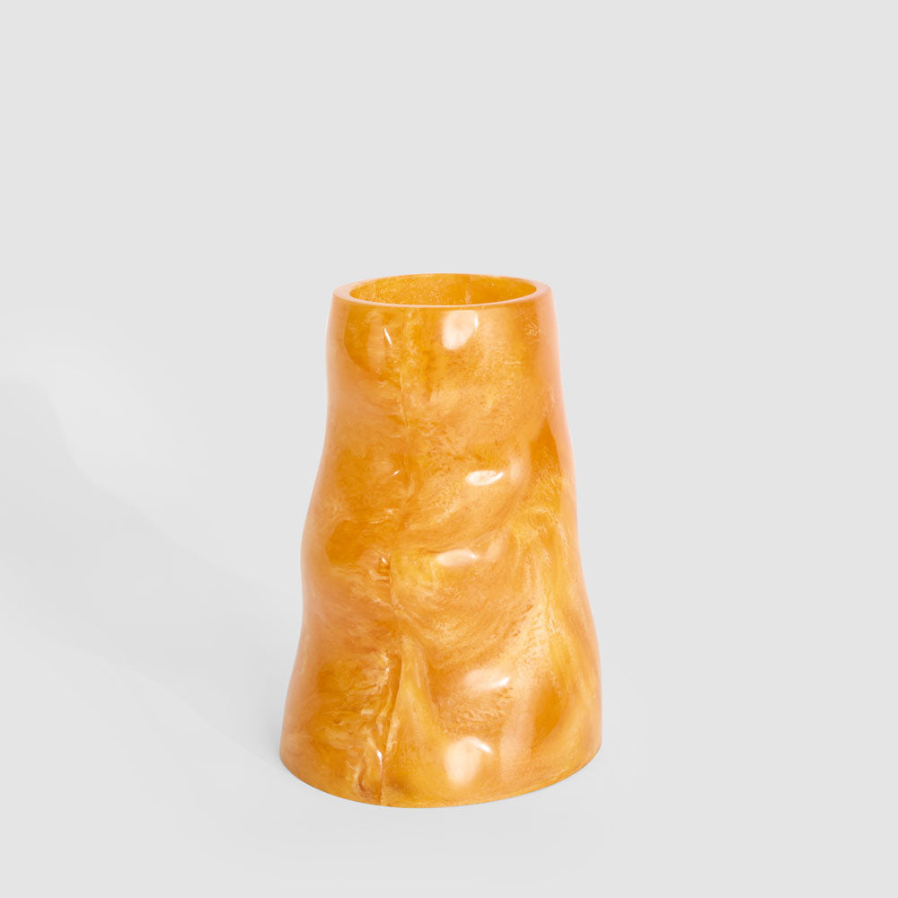 Flint Resin Vase Orange