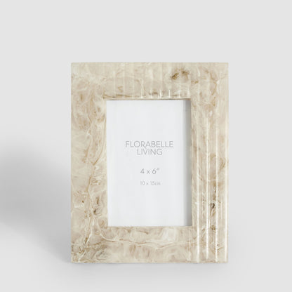 Mist 4 x 6" Resin Photo Frame Beige