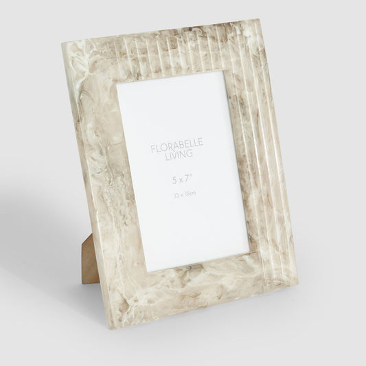 Mist 5 x 7" Resin Photo Frame Beige