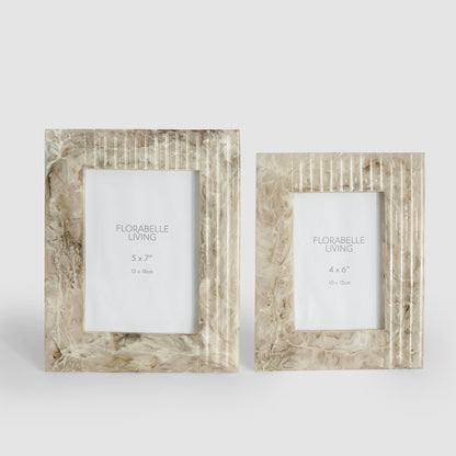 Mist 5 x 7" Resin Photo Frame Beige