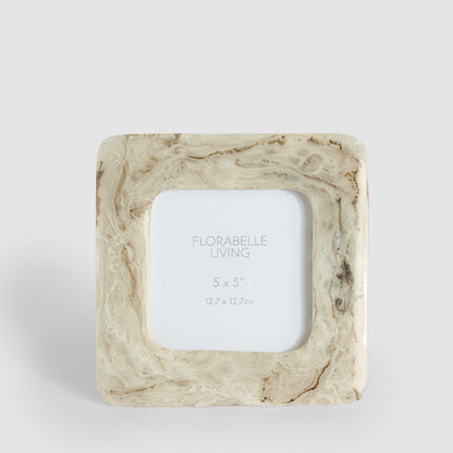 Mist 5 x 5" Resin Photo Frame Beige