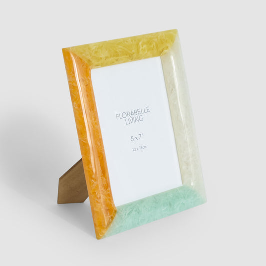 Dawn 5 x 7" Resin Photo Frame White & Orange