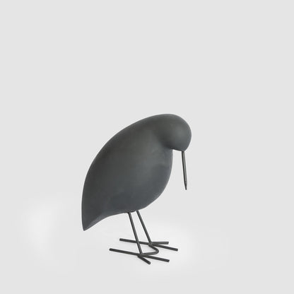 Raven Velvet Stone Bird Black