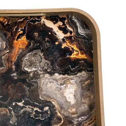 Granite Glass Tray Set of 2