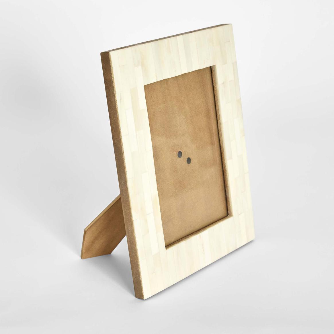 Nira Bone Inlay 5 x 7 " Photo Frame White