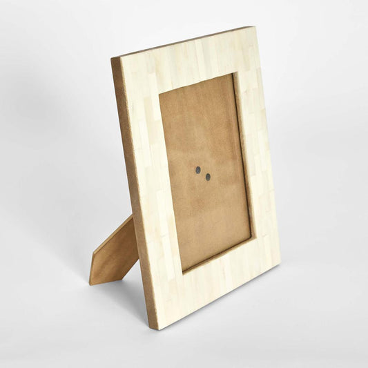 Nira Bone Inlay 5 x 7 " Photo Frame White