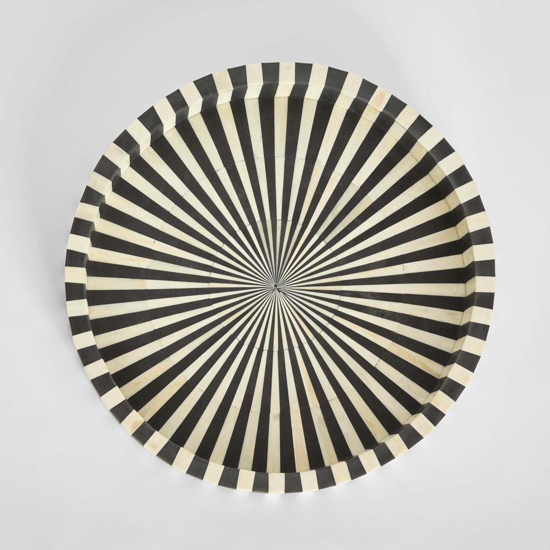 Aro Bone Inlay Tray Black & White