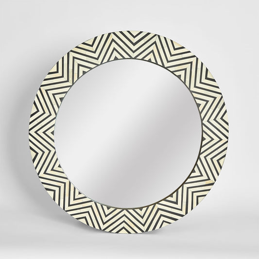 Zola Bone Inlay Mirror Black & White