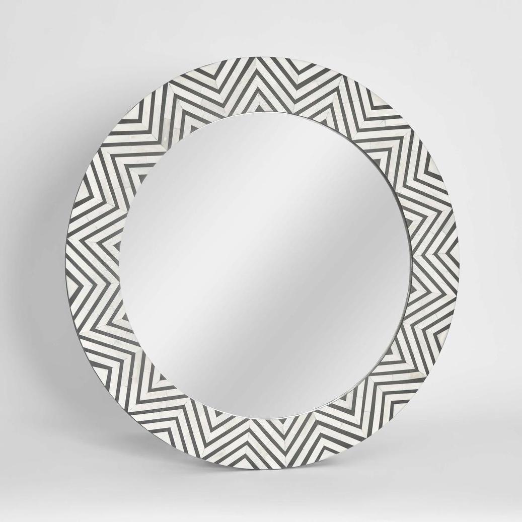 Zola Bone Inlay Mirror Black & White