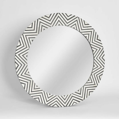 Zola Bone Inlay Mirror Black & White