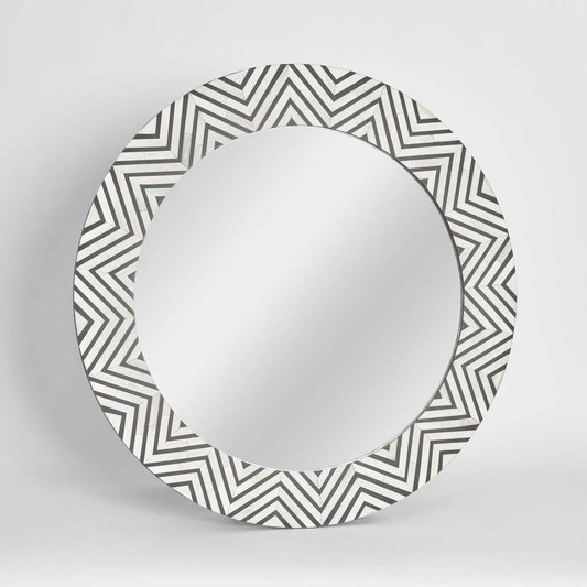 Zola Bone Inlay Mirror Black & White