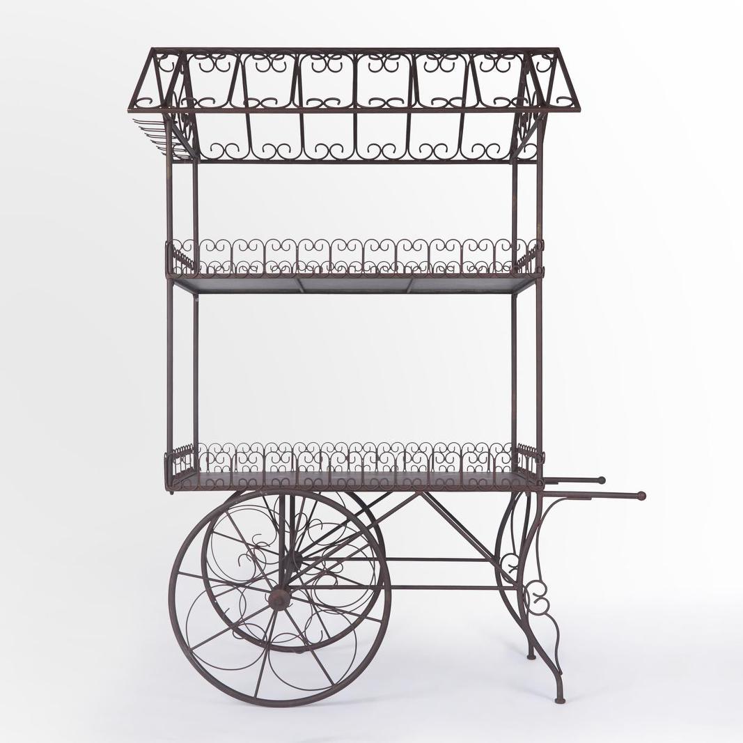 Antiqed Metal Floral Display Stand