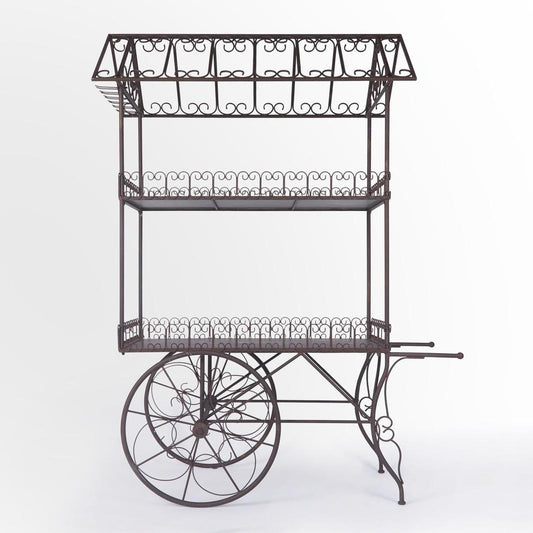 Antiqed Metal Floral Display Stand