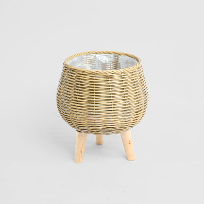 Monza Basket On Legs PE Rattan