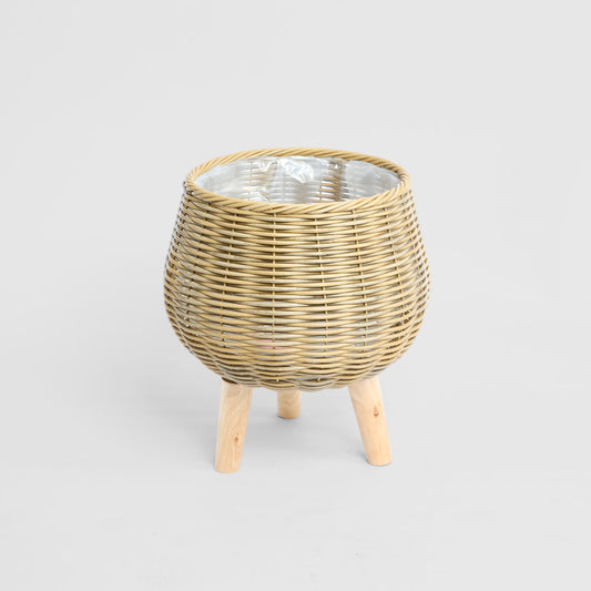 Monza Basket On Legs PE Rattan