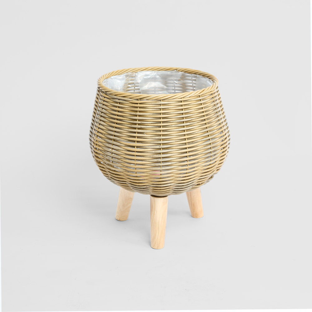 Monza Basket On Legs PE Rattan