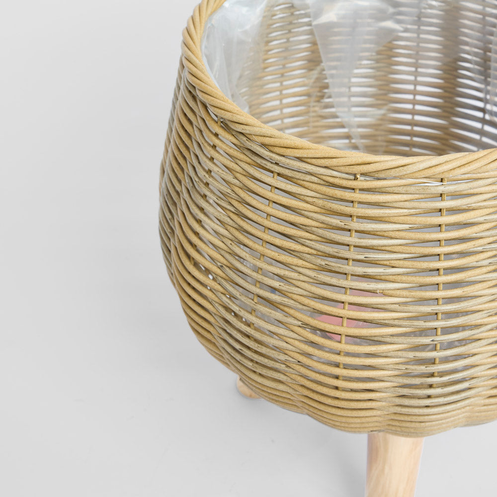 Monza Basket On Legs PE Rattan