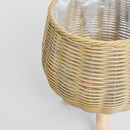 Monza Basket On Legs PE Rattan