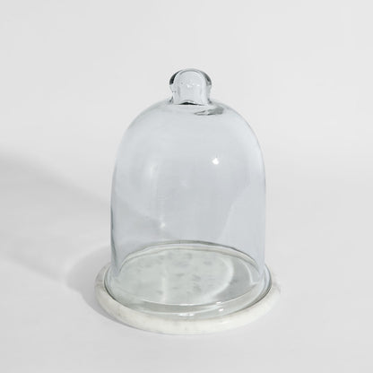 Franche Tall Cloche Marble White