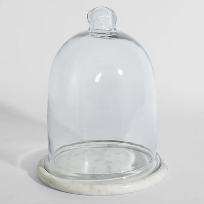 Franche Tall Cloche Marble White