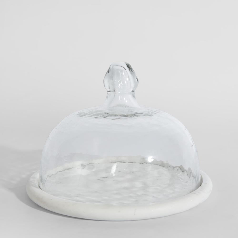 Franche Small Cloche Marble White