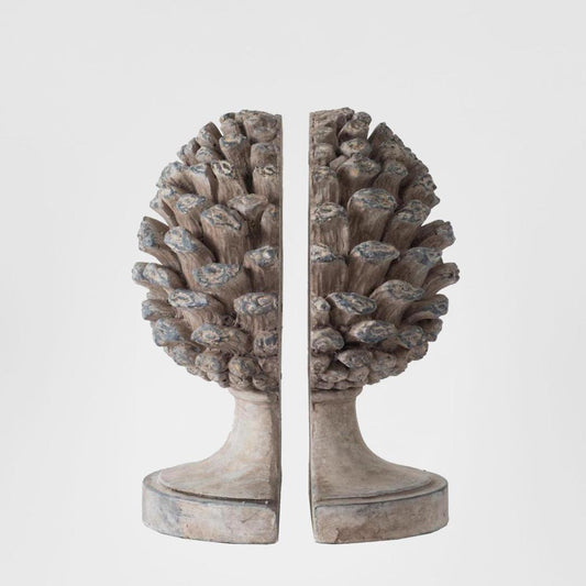 Acorn Bookend Pair Grey