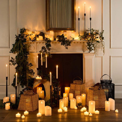 LED Battery Operated Wax Flameless Candle White 10cm