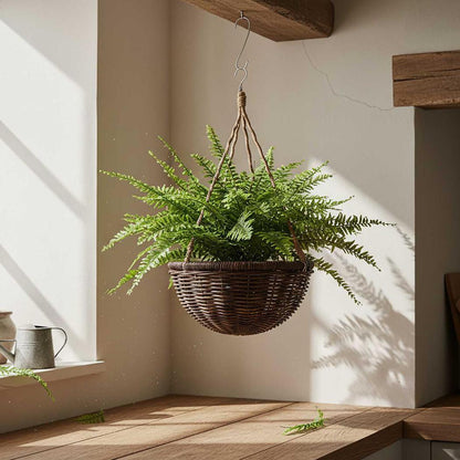 Rattan Hanging Planter Small