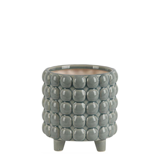 Bubble Ceramic Flowerpot Small Seafoam