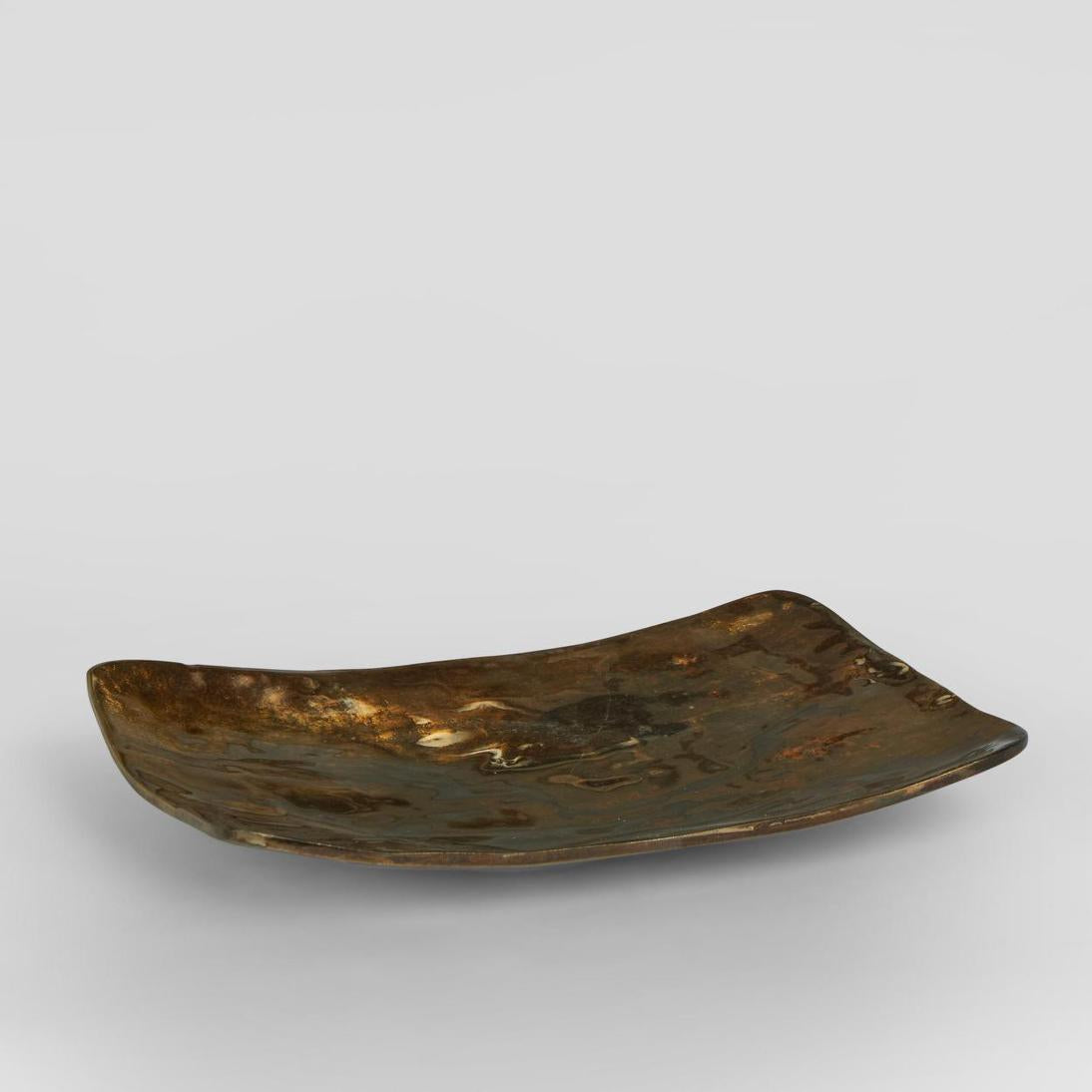 Gia Rectangle Plate Medium Antique Gold – Florabelle Living
