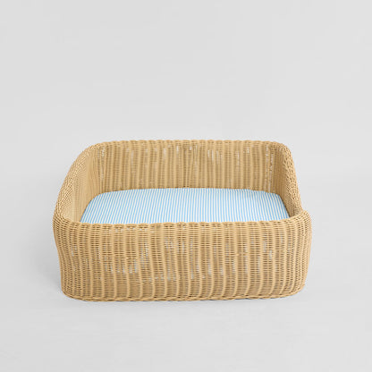 Snuggle Rattan Pet Bed Natural