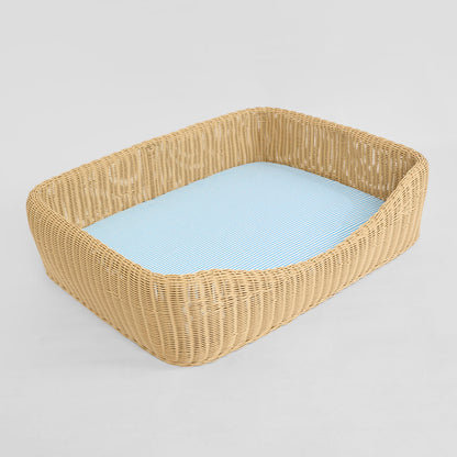 Snuggle Rattan Pet Bed Natural