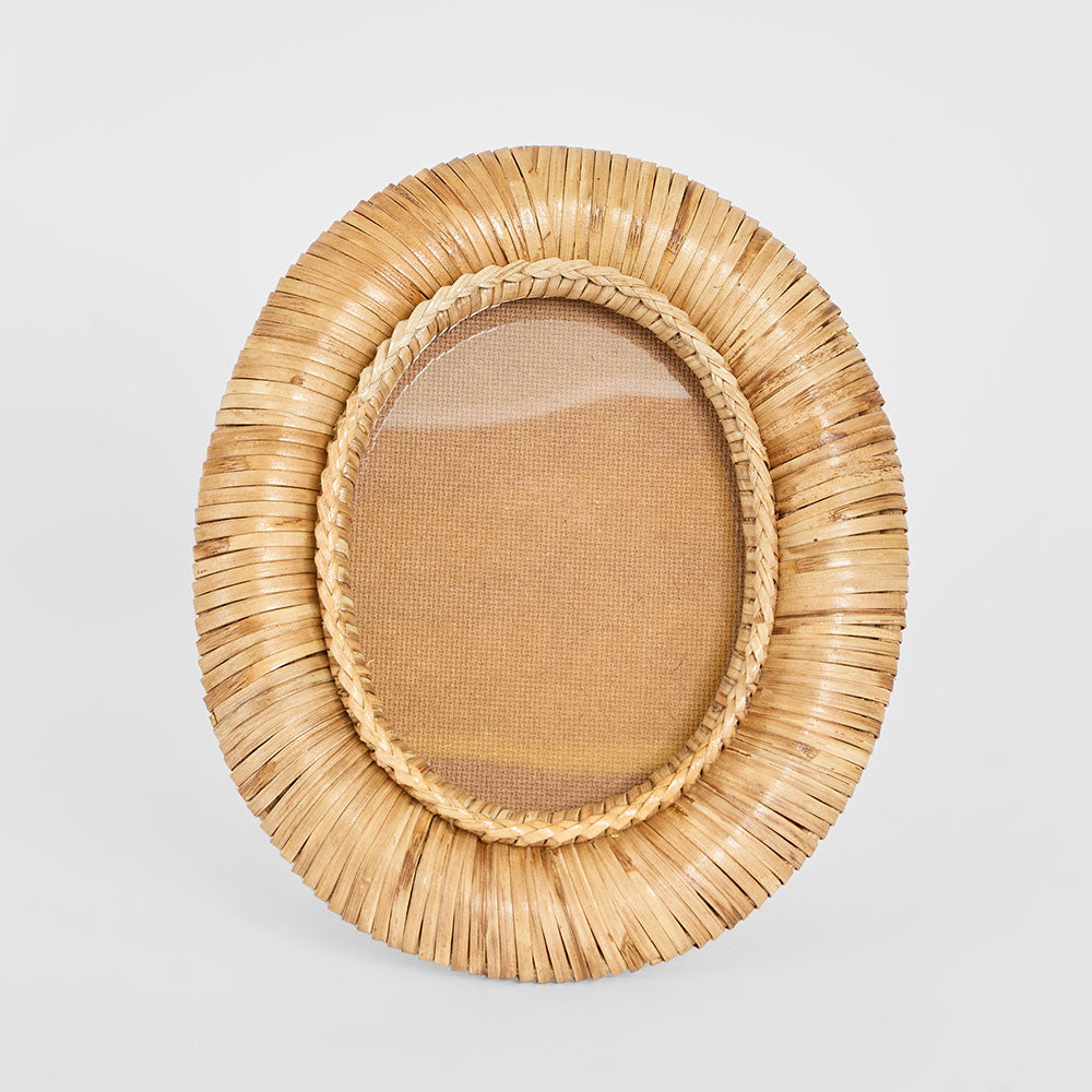 Casa 4 x 6" Rattan Oval Photo Frame Natural