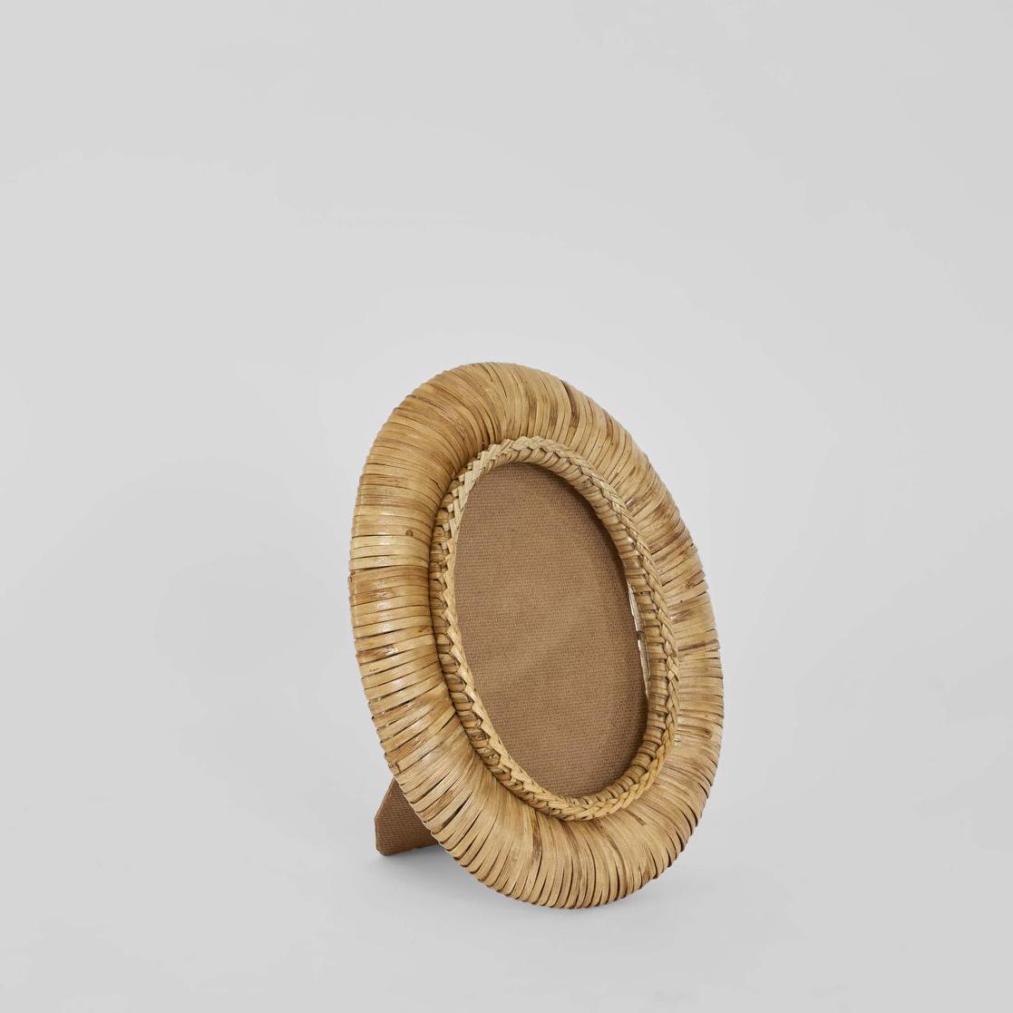 Casa 4 x 6" Rattan Oval Photo Frame Natural