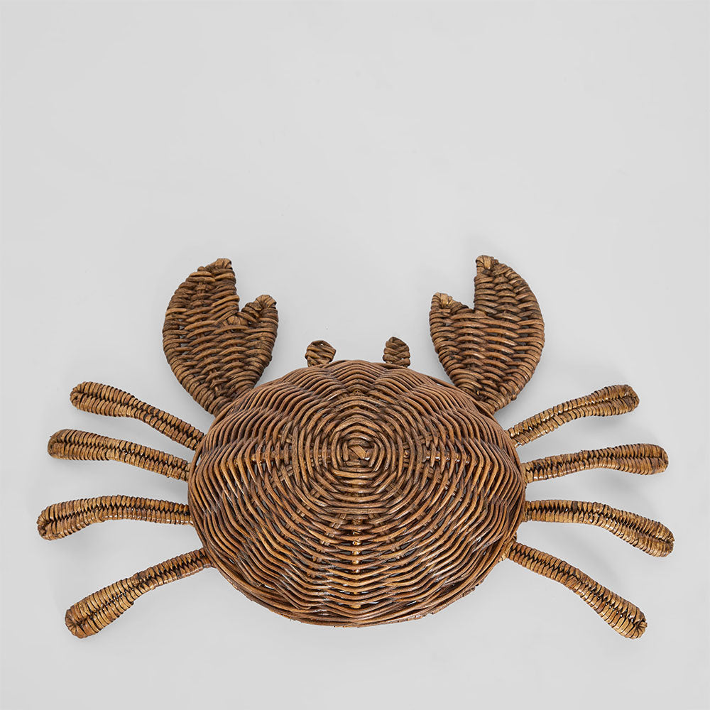 Milo The 4 x 6" Rattan Crab Brown