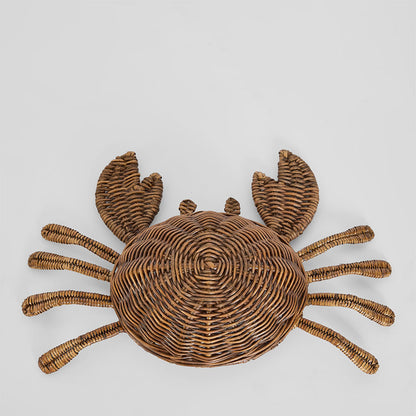 Milo The 4 x 6" Rattan Crab Brown