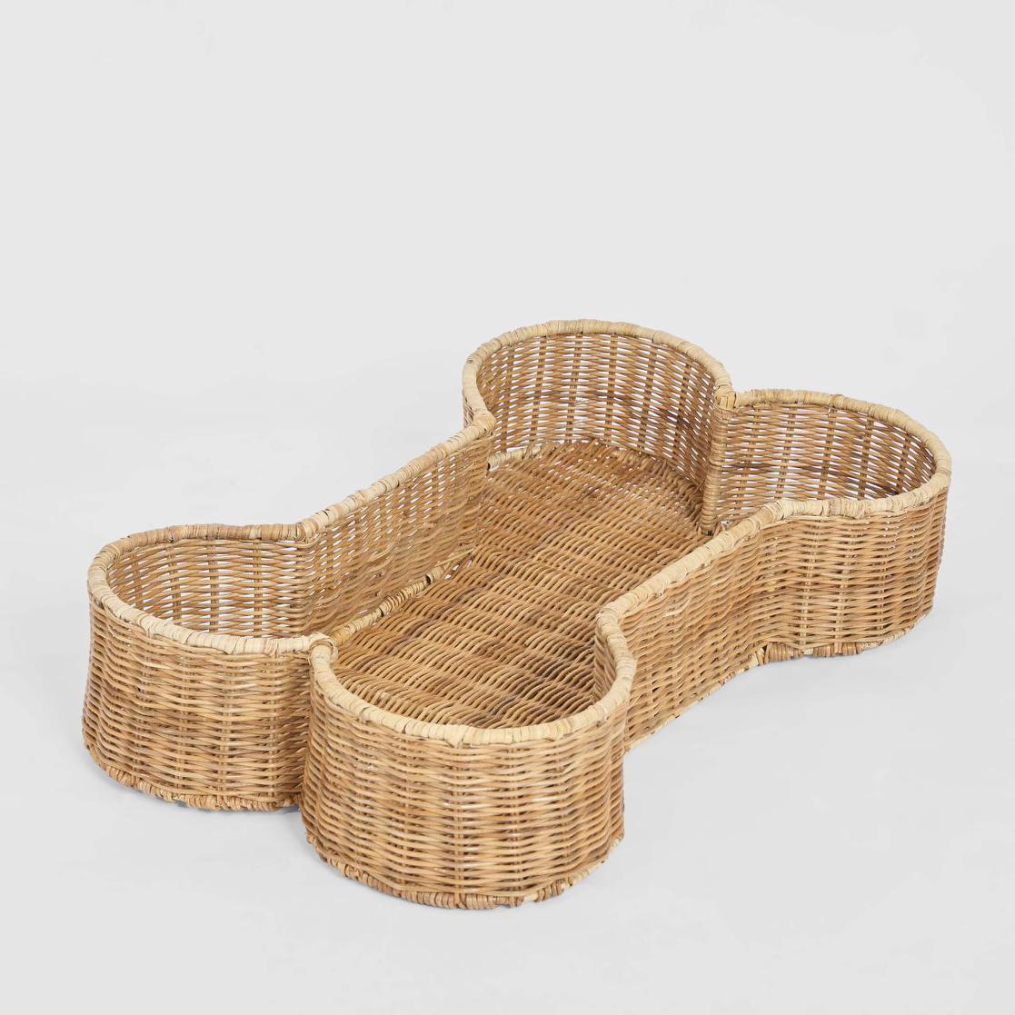 Bone Rattan Basket Natural