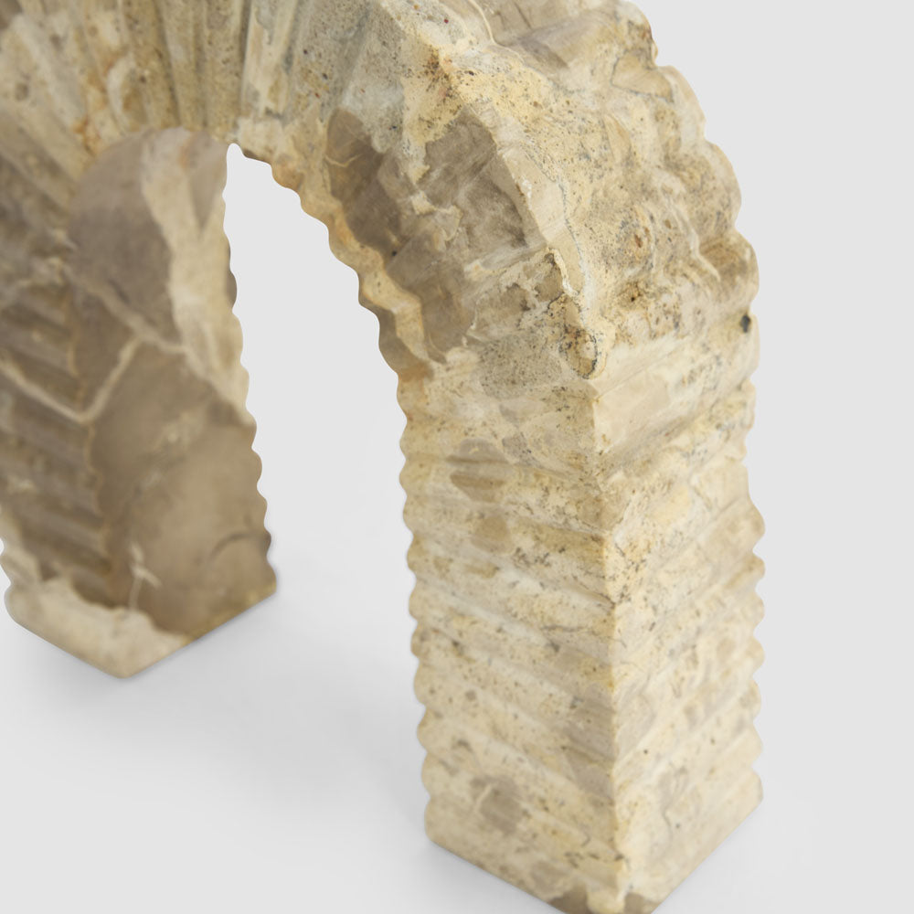 Oro Arch Sculpture Butterscotch Marble