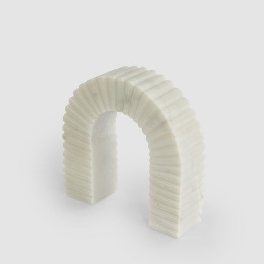 Oro Arch Sculpture Opal White Marble