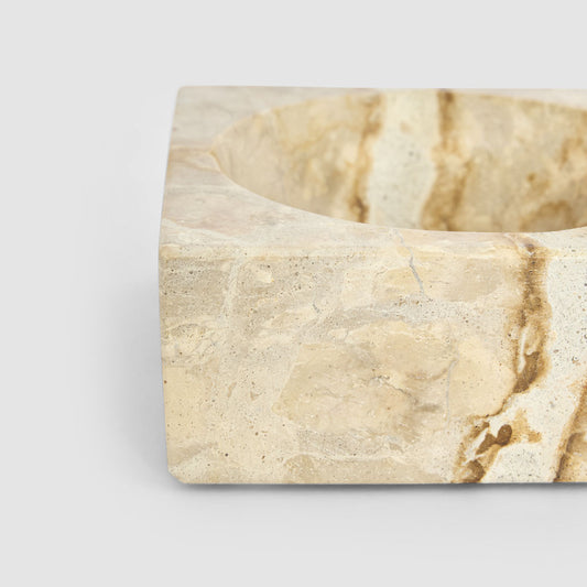 Oro Concave Bowl Butterscotch Marble
