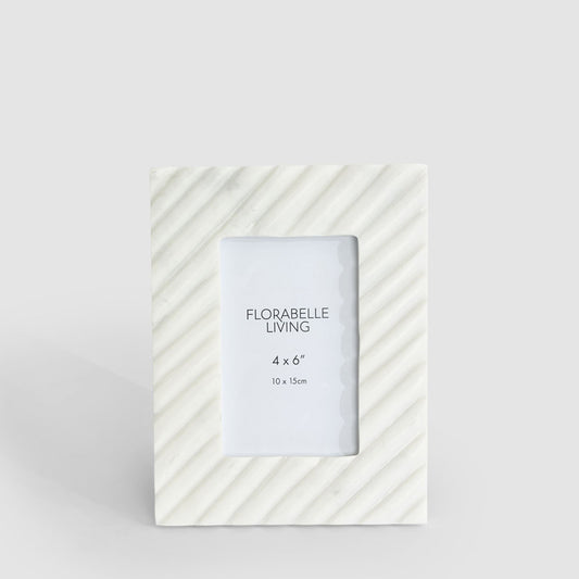 Cici Linea 4 x 6" Photo Frame Opal White Marble