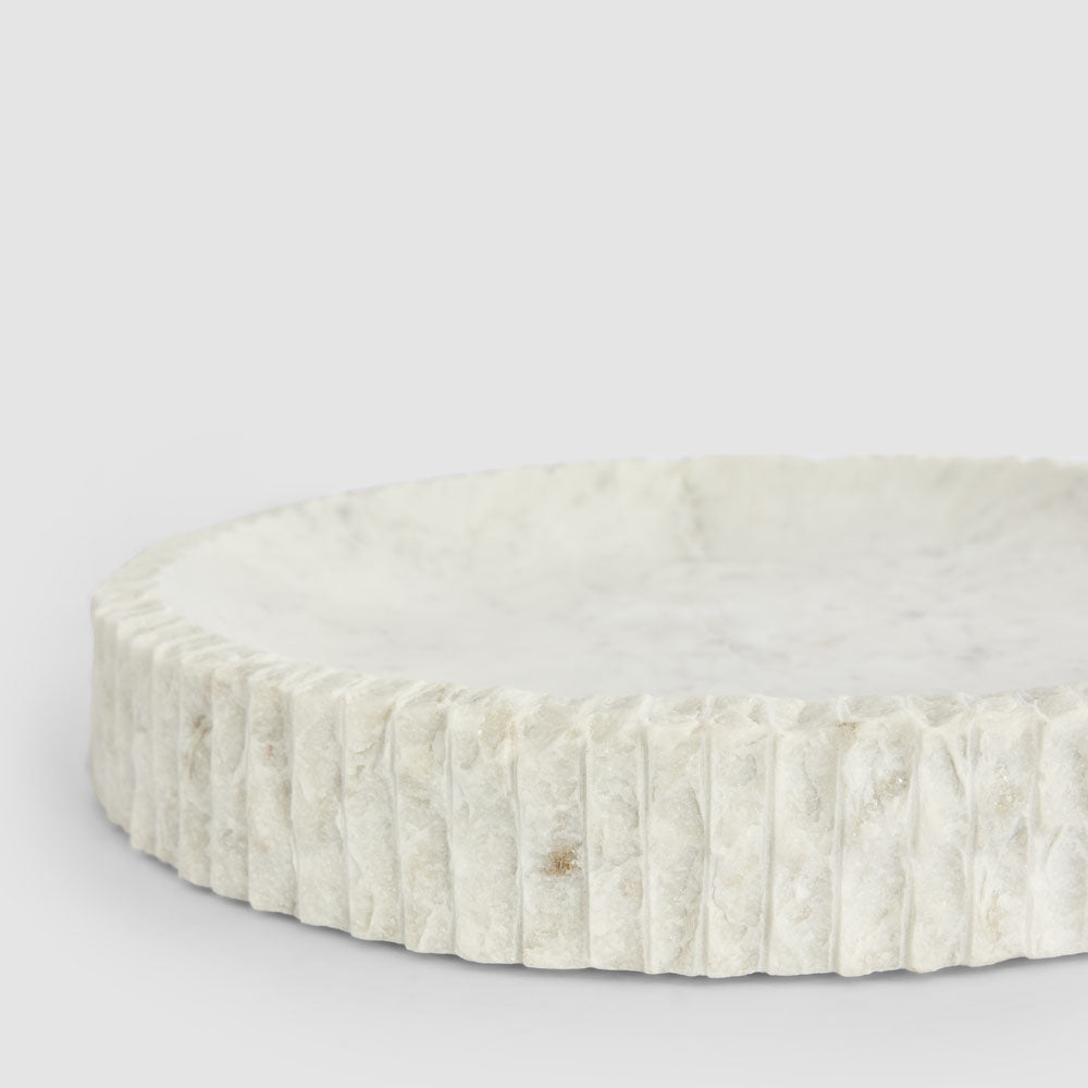 Cici Ribbed Marble Bowl Large