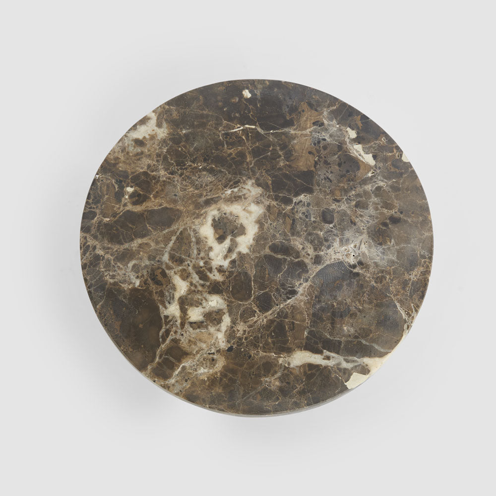 Oro Cake Stand Dark Emperador Marble