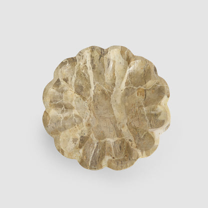 Oro Scallop Bowl Butterscotch Marble