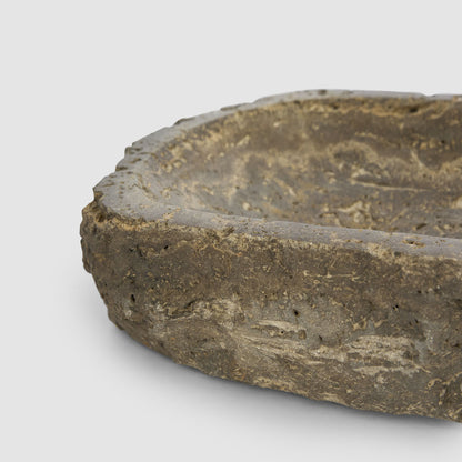 Arco Organic Bowl Titanium Travertine