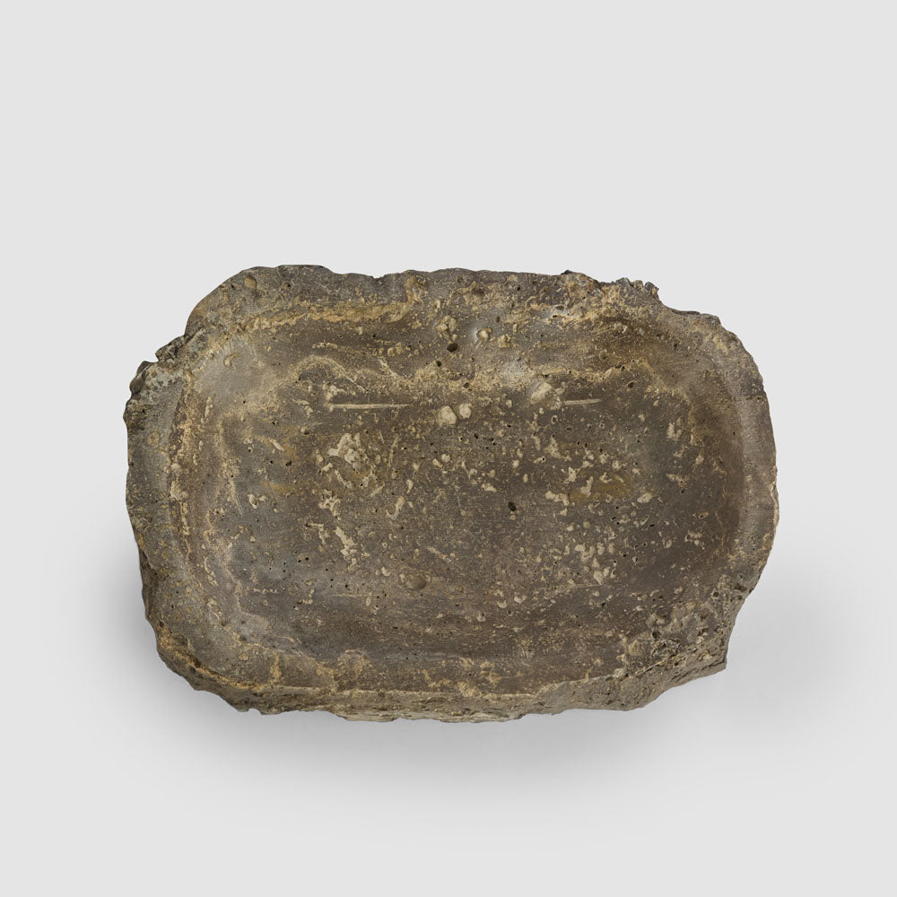 Arco Organic Bowl Titanium Travertine